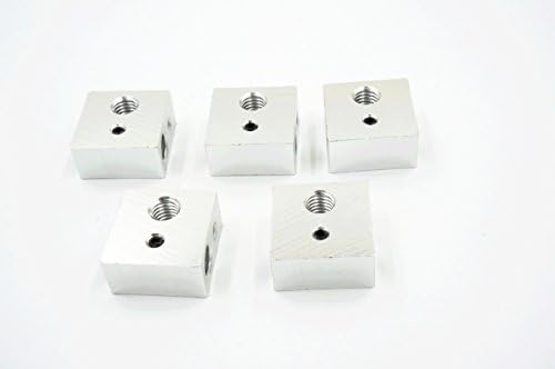 Kristen Nilson 5 PCS Aluminum Heater Block M6 Specialized for MK7 MK8 Makerbot 3D Printer Extruder