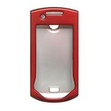 Red Rubber Crystal Snap On Cover Case + a Mirror Screen Protector For Samsu ....