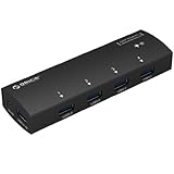 ORICO AS4P-U3P Ultra Mini 4 Ports USB 3.0 HUB 2 Ft. USB 3.0 Cable for Windows Mac OS X and Linux - Black