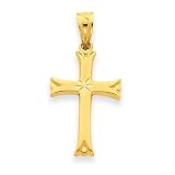 14k Satin Cross Charm