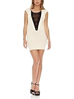 Rare London Vestido Lace Mesh (Beige)