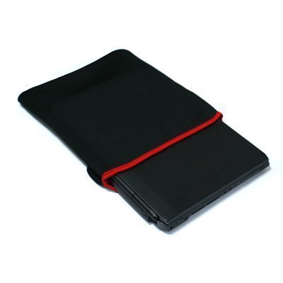 Premium 13 Notebook Laptop Reversible Sleeve Pouch Case - Black / Red + Free DreamBargains Neckstrap / Lanyard