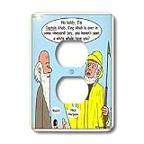 Rich Diesslin The Cartoon Old Testament - 1st Kings 21 1 2 17 21 Thar She Blows Bible Elijah king ahab captain Ahab harpoon white whale - Light Switch Covers - 2 plug outlet cover