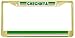 Chechnya Chechen Flag Gold Tone Metal License Plate Frame Holder