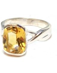 Just Give Me Jewels Sterling Silver 1.91 Carat Citrine Ring Size 7