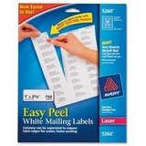 Address Label, Jam-Free, 1x2-5/8, White, 750/Pack AVE5260