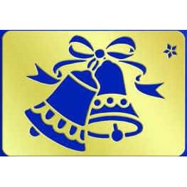 American Traditional Brass Template Yuletide / Wedding BELLS For Scrapbooking, Card Making & Craft Projects