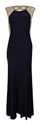 Petite Sheath Full Length Polyester/Spandex Cap Sleeves Sleeveless Beaded Maxi Dress 