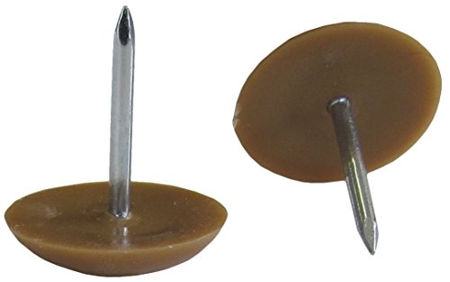 7/8" Dia. Crescent Shaped Nail-on Slider Glides for Chairs, Stools, & Tables - Protects Your Floors as Furniture Slides Like Magic! - Tan - Box of 100