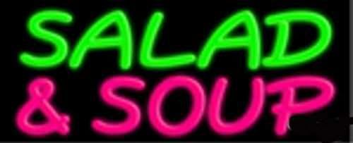 Custom made from order LED store business neon sign 20" x 12" x 2" - Salad &amp; Soup