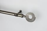 A&F Rod Decor - Curtain Rod Set 48 - 84 inch w/ Spool Finial - Antique Brass