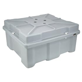 Moeller Roto-Molded Marine Battery Box (Two 8D Batteries, 27.5 x 24.5 x 16.25, High) by