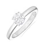 0.25 Carat VS2 - GIA Certified Diamond Solitaire Engagement Ring on 14k White Gold