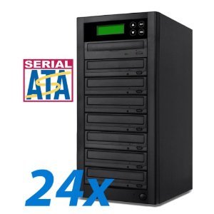 DVD Duplicator built in BD certified 24x Burner (1 to 7 Target) Copier Tower Replication Recorder + Free Nero Multimedia Suite 10 Essentials CD/DVD Burner Software
