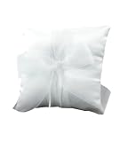 Hortense B. Hewitt Wedding Accessories, Ring Bearer Pillow, White Satin, 6-Inches x 6-Inches