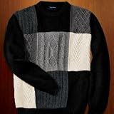 Patchwork Cable Crewneck