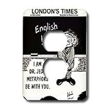 Londons Times Star Wars and Star Trek Cartoons - Dr. Jedi Metaphors Be With You - Light Switch Covers - 2 plug outlet cover