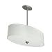 Good Earth Lighting G4407-BNL-I Fabric Oval Pendant, Brushed Nickel-Linen