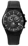 Skagen Black Label Moonphase Chronograph Black Dial Men's watch #901XLBLB