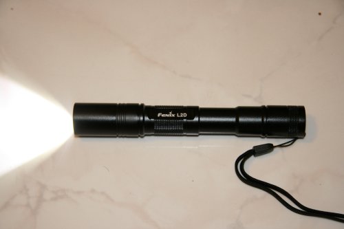 Fenix L2D CE Digital LED Flashlight (6 Output levels)   135 Lumens; uses 2 x AA batteries