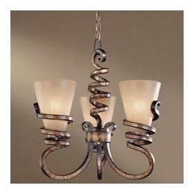 Minka Lavery Tofino 1763-211 Mini 3 Light 300w (20"H x 21"W) Chandelier Lighting in Tofino Bronze