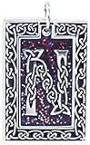Celtic Letter "N" Silver Tone Pewter Pendant Necklace