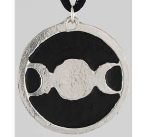 Triple Moon Goddess Pendant Necklace Wicca Wiccan Pagan Metaphysical Spiritual Religious Jewelry Amulet