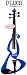 D'Luca Electric Blue Violin Full Size, VL-EV-BL