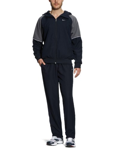 Nike Herren Trainingsanzug Classic Warmup - Taffeta, dunkelblau/dunelgrau/wei&szlig;, S / 40-42, 404516-473