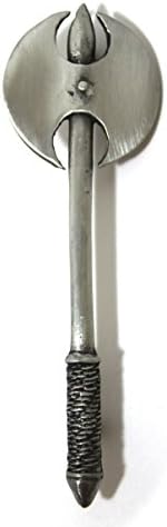 Stunning Handcrafted Brushed Antique Pewter Scottish Double Headed Axe Kilt Pin - Made in Scotland