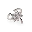 Cubic Zirconia Palm Tree Silver Toe Ring