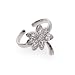 Eve's Addiction Cubic Zirconia Palm Tree Silver Toe Ring