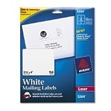 Avery White 3-1/3 x 4 Inch Mailing Labels 150 Count (5264)