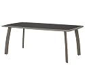 Siena Garden 431262 Delano Tisch 180 x 100 Gestell, Alu champagner Glasplatte mocca