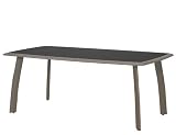 Siena Garden 431262 Delano Tisch 180 x 100 Gestell, Alu champagner Glasplatte mocca