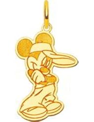 14K Gold Disney Mickey Mouse Charm Jewelry 23mm New
