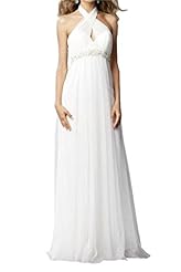 Summer Chiffon Halter Lace Bridesmaid Dress 