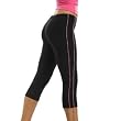 Womens Sport Capri by Fitness Wear in Black with your choice of trim color