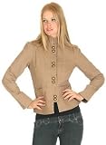 Classic Woman Military Style Jacket w/ Stand-Up Collar