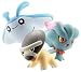 Third Party New : Mantyke, Misdreavus, Shieldon - Pokemon Diamond & Pearl Multi-Pack Mini-Figures Series 3 (with Surprise Sticker)