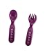 Beaba Softlines 7-Piece Dinner Set (Plate, Bowl, Cup, Spoon, Fork, Bib and Lid)