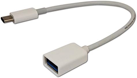 MOJA USB 3.1 Type C Male to Female USB 3.0 Hi Speed OTG Data Charge Cable for New Macbook 12" and other Type-C Device (M-F White)