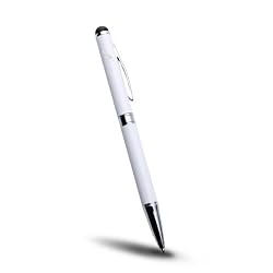 Acase Capacitive Stylus Pen Combo (Twist Style) for Apple iPad, Samsung Galaxy, Blackberry Playbook (White)