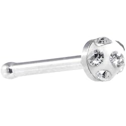 2.5mm Dome Clear Ferido Crystal Nose Bone