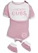 Chicago Cubs Pink Creeper with Bib and Booties, Size= 24 Months