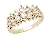 Fourteen-Stone Diamond Ring
