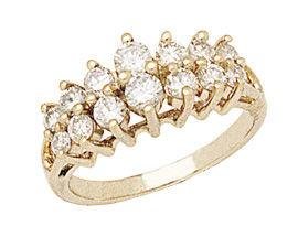 Fourteen-Stone Diamond Ring