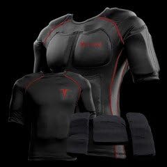 Titin 601-MD-EX3 Black and Red Force Weighted Shirt System, Medium