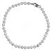 Sterling Silver 4mm Mother-of-Pearl Bead Bracelet, 7.5