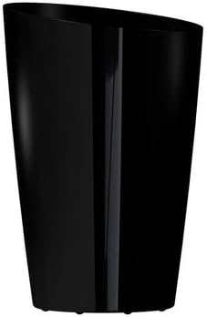 DCN Plastic Round Tall Planter, 13-Inch, Black